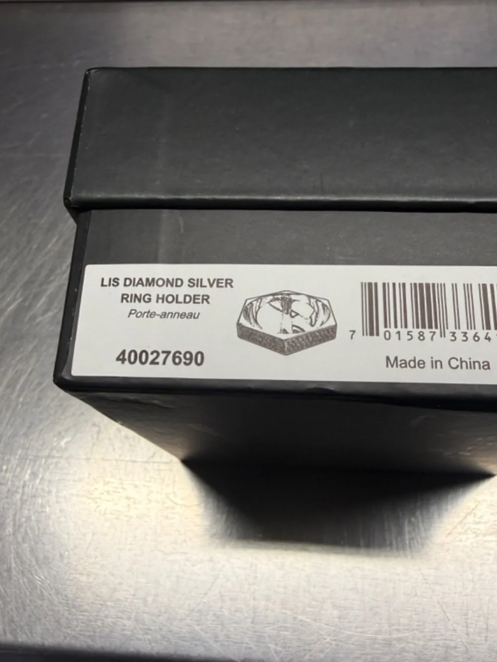 NIB Waterford Lismore Diamond Silver Ring Holder